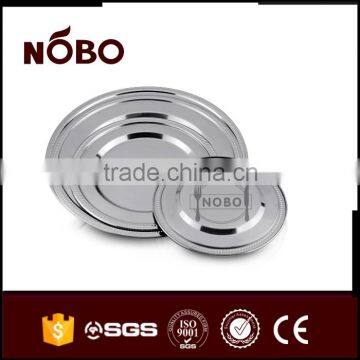 Stainless Steel Round Pudding Plate Circle Tray photo-3