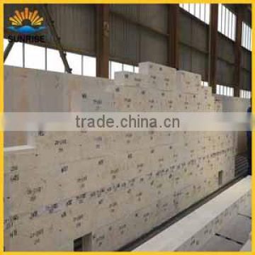 used for key parts of glass furnace Fused Cast AZS fractory block