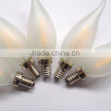 frosted glass shell C35T 2 watt 4W led filament bulbs