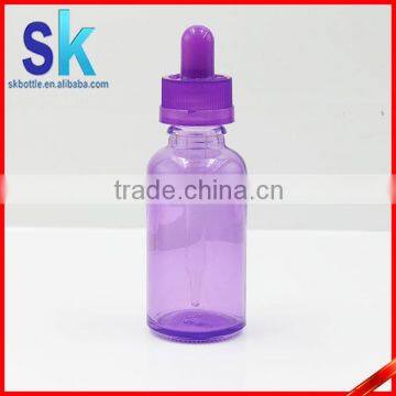 e Juice 30ml Purple Glass Dropper Bottle With Childproof Cap