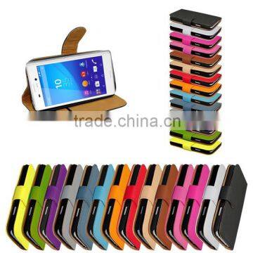 Flip wallet Leather Phone Case For Sony Xperia C5 Ultra