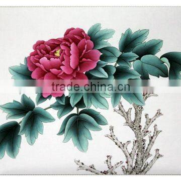 China 100% handmade peony Painting of Zi Xia Dian Jin