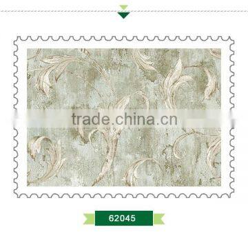 Economic Embossed Pvc Wallpaper, Green French Scroll Wall Covering for Kitchen , Imported Wall Covering Ideas photo-3