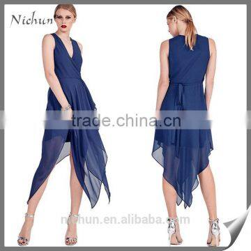 2016 latest one piece girl party wear western dress