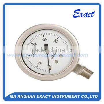 Stainless steel low air pressure gauge