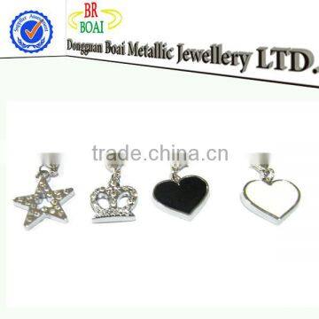 2013 fashion enamel heart shape charm pendant. rhinestome charms