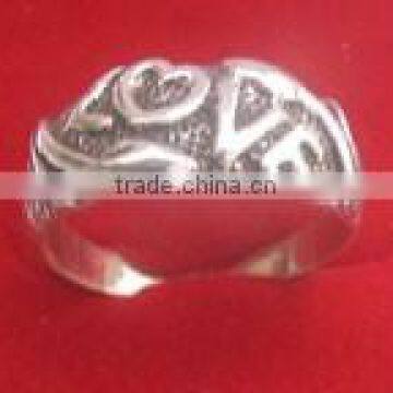 Plain silver ring