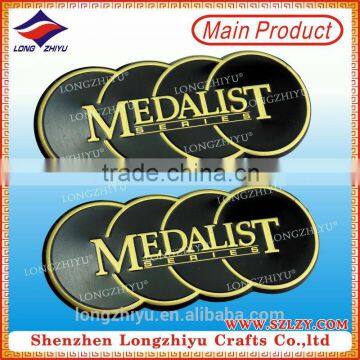 Gold plating die-cast metal car emblem car label metal scutcheon