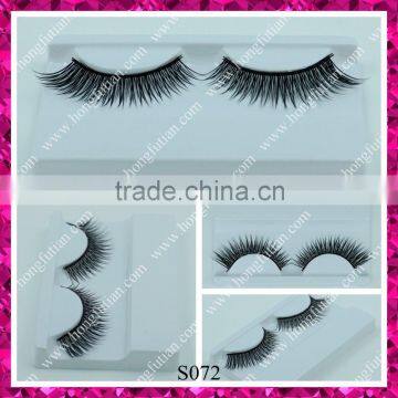 Make up wholesale strip black synthetic hair false eyelashes for women