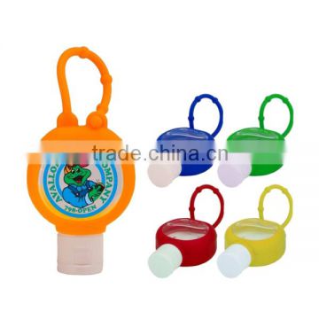 OEM round shape silicone hand sanitizer holder