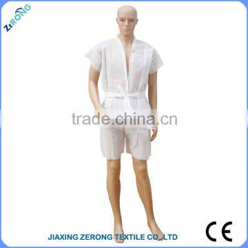 NT-IG005 Disposable Non woven Spa Kimono with pocket White Sanua clothes,isolation clothing                        
                                                Quality Choice