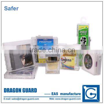 High quality security eas cd safer Transparent plastic am/rf double dvd safer, cd dvd anti theft safer, double dvd safer