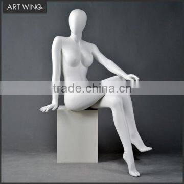 chrome abstract white female body suit lingerie display mannequin