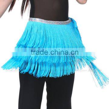 2016 Women New 3 Layers Tasseled Belly Dance Belt Waist Chain Fringed Hip Scarf 12 Colors Available photo-5
