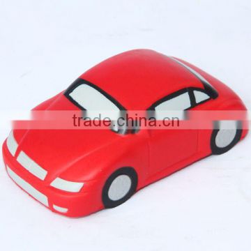 pu stress red car toys