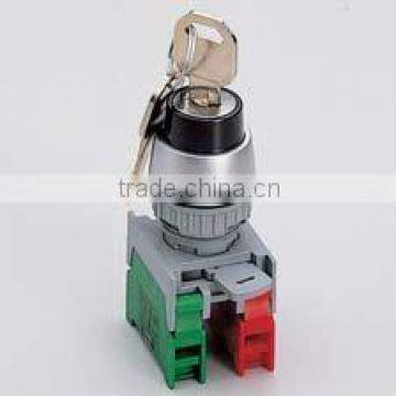 22mm Key Lock Switch 2 Position Spring Return Key Switch, IP65 (KSR222) photo-2