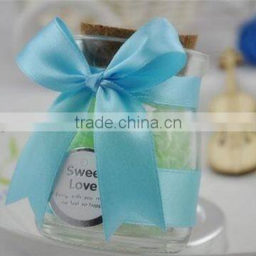 glass water bottle ribbon bow