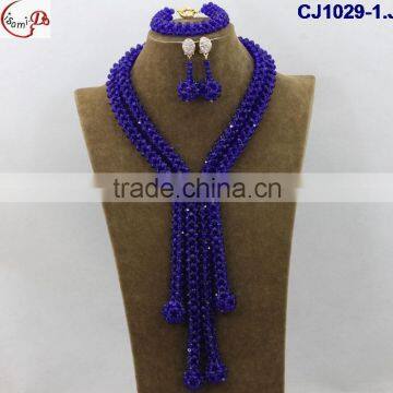 CJ1029 -1 2015 Top selling African fashion design hand-weaved high quality Jewelry set necklace ,earing for party