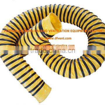 pvc coated fabric air flexible duct for combustion blower 165mm x 5m