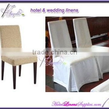 white meeting chair cover with side pleats and square top, cheap meeting chair covers wholesale