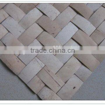 Light yellow coconut shell mosaic tiles
