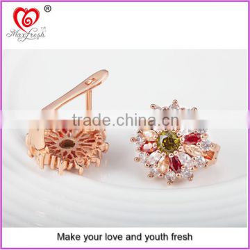 Colorful fashion jewelry earring gold plated earring backs cute earring indian earring