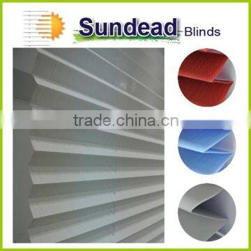cordless polyester yarn pleated blinds plissee No cord, safety for kids