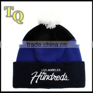 custom winter beanie hats with top ball wholesale