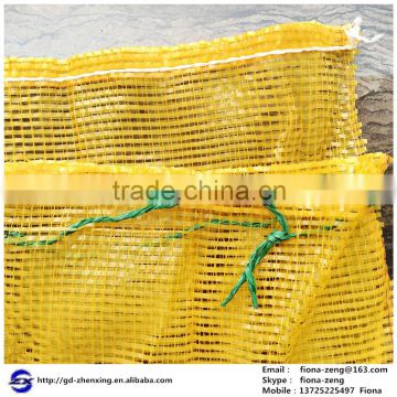 Guangzhou factory onions and garlic or firewood storage PP leno mesh bags