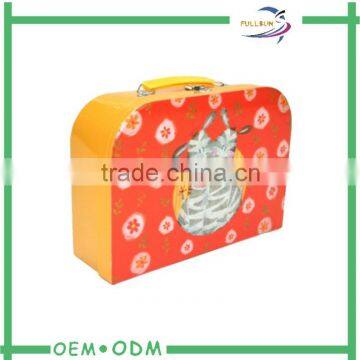 Attractive surprising decorative elegant black custom cardboard suitcase boxes