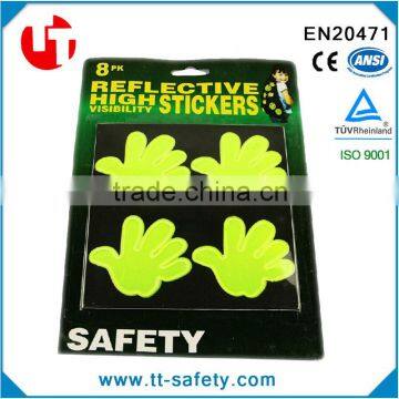 PVC reflective plam high visibility warning reflective safety sticker