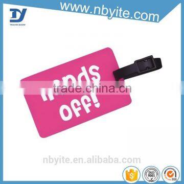 Supply custom tag type soft PVC luggage tag, baggage accessory