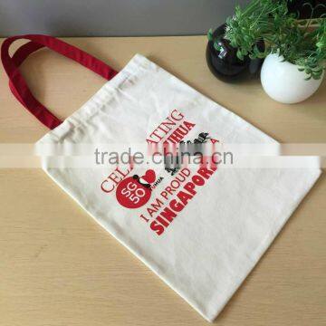 2015 new design cheap price canvas tote bag by heat-transfer printing