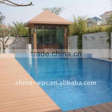 wood plastic composite swimming pool decking