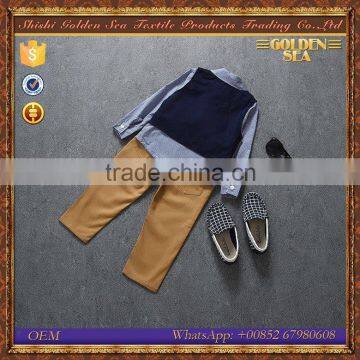 New Coming Autumn Vest Shirt Pants Boy 3 Pieces Suits photo-2