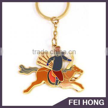 Souvenir Promotion gift soft enamel zinc alloy culture keychain