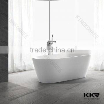 Classic Artificial Stone Freestanding Bathtub With Seat photo-4