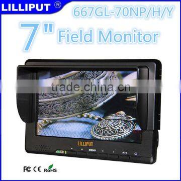 Lilliput 667GL-70NP/H/Y 7 inch high brightness monitor with HDMI AV YPbPr Input