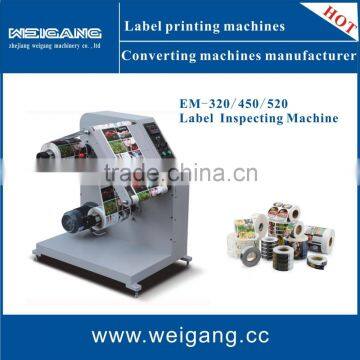 EM-450 Automatic label print rewinding machine/ rewinder machine/ manual inspecting machine