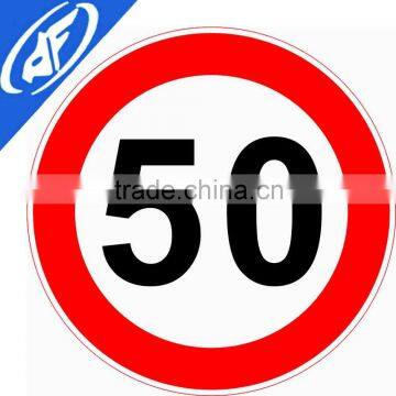 Reflective adhesive 50 yard limit Road sign