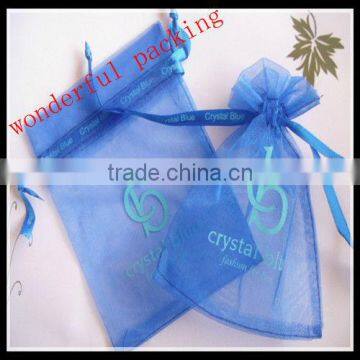 personalized organza bag with logo ribbon