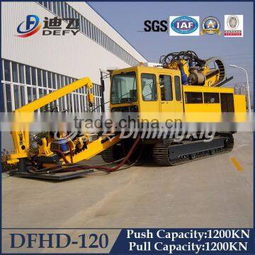 120T DFHD-120 underground pipe laying rig HDD machine with 1200KN Pulling Force