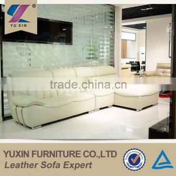 white leather corner sofa from foshan,heated wooden leather sofa chaise