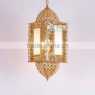 Antique Glass Moroccan Style Hanging Lantern Pendant Lighting