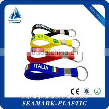 2016 promotional gift custom made silicone fans keyring for events