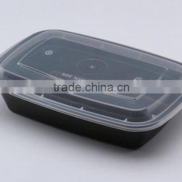 oval black biodegradable food grade plastic microwave food container