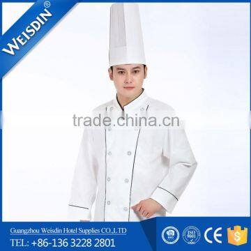 men's long sleeve red color stud buttons executive chef coat chef jacket chef uniforms cook uniform set for sale