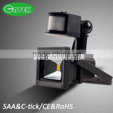 10w outdoor LED Flood Light with Sensor SAA CE ROHS approved