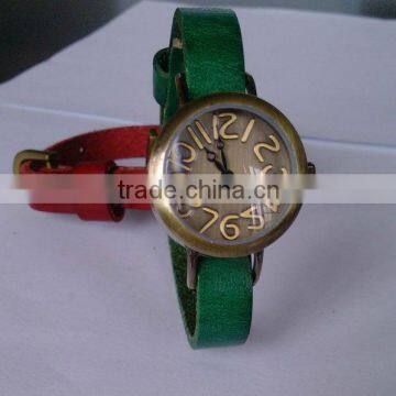 Classic design cute antique watches with slim strap for ladies