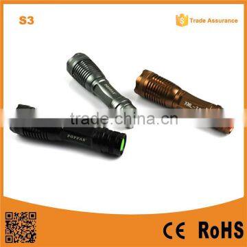 Wholesale Aluminum Rechargeable Zoom led flashlight